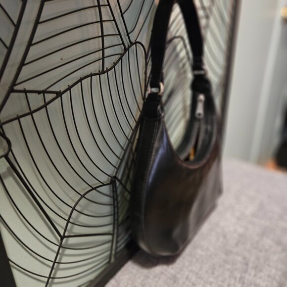 Patricia Nash | Black Leather Coco Crescent Hobo Bag - NWT - Picture 3 of 16